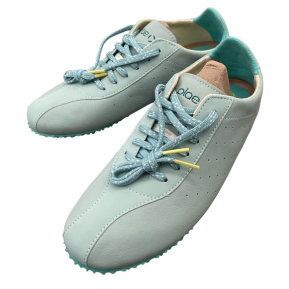Plae Sun Amped Aqua Leather Sneakers Size Womens 7 - Picture 3 of 9